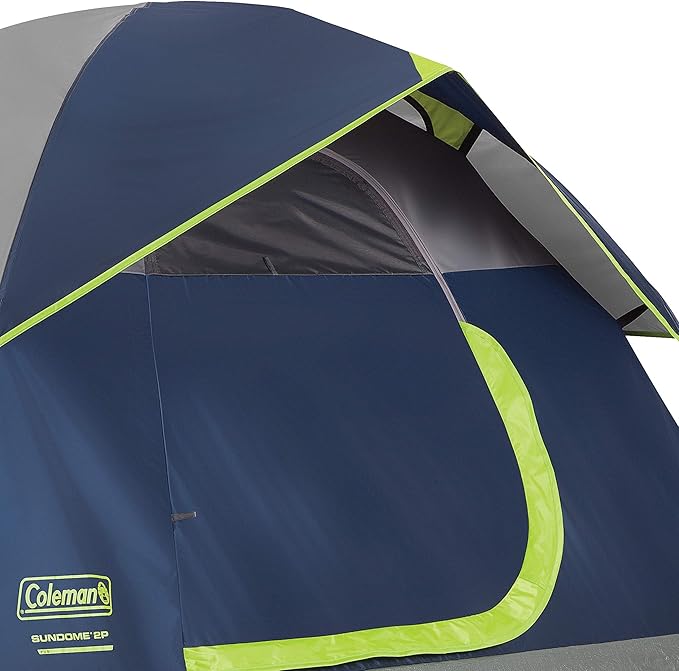 Coleman Sundome Camping Tent with Rainfly, 2/3/4/6 Person Tent Sets Up in 10 Mins, Weatherproof Shelter for Camping, Festivals, Backyard, Sleepovers, & More
