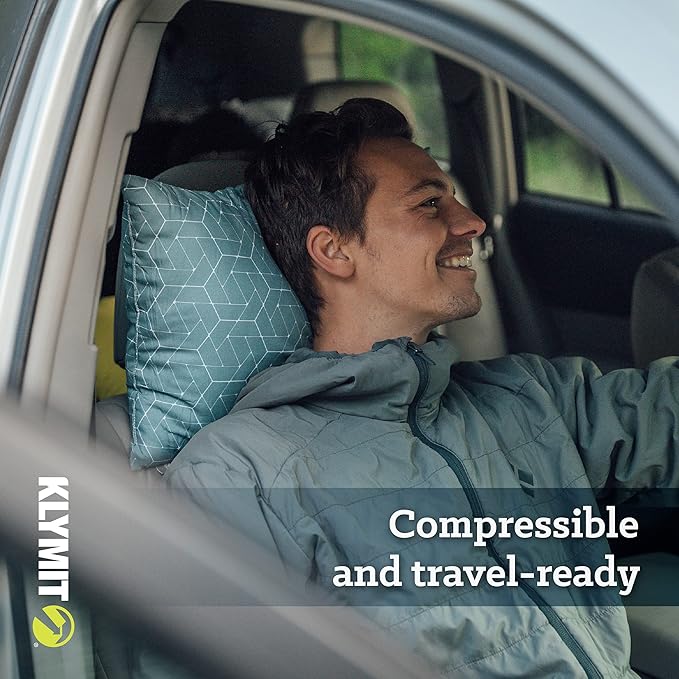 Klymit Coast Travel Pillow, Compact, Compressible Airplane, Backpacking, Hammock, and Camping Pillow