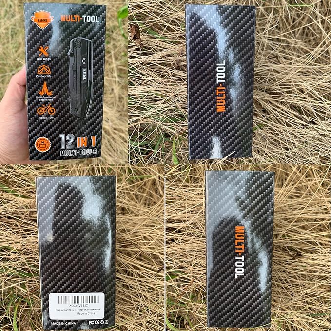 Gifts for Dad Men Him,Pocket Knife Multitool with Safety Locking Handy 12 in 1 Multi Tool with Pliers Knife Bottle Opener 9 in 1 Screwdriver Perfect for Outdoor Camping, Gardening,Home DIY Use