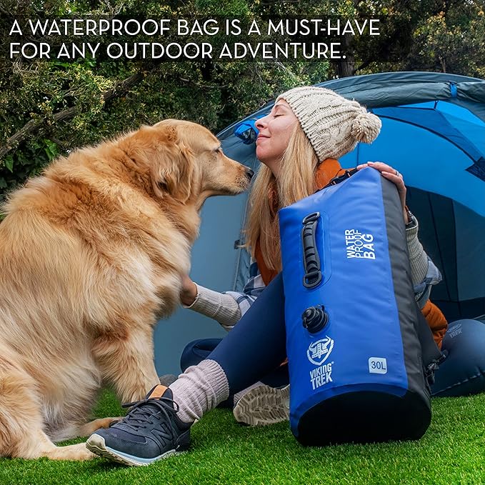 Waterproof Dry Bag - Dry Sack with Clipped Roll Top - Dry Compression - Keep Gear Safe & Dry for Camping, Boating, Tubing, Kayaking, Canoe, Rafting, Hiking, Sailing, Fishing, Scuba, etc.