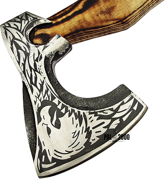 AX-9884 Hatchet Valhalla Tomahawk Handmade Viking Camping Axe with Sheath