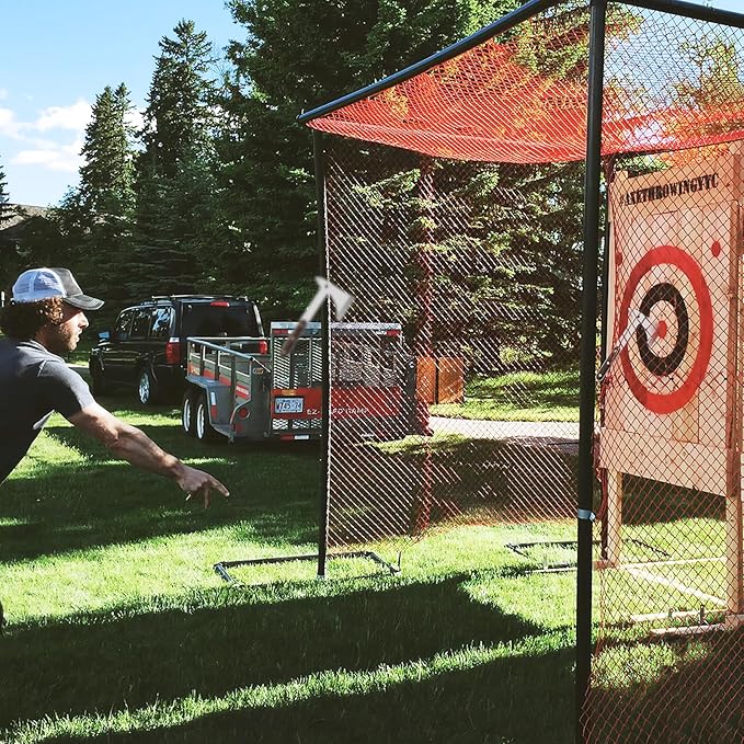Throwing Axes 3 Pack Set, 10.2" Throwing Axes and Tomahawks Full Tang Stainless Steel with Woodle Handle and Nylon Sheaths, Perfect for Axe Throwing Game, Competition and Recreation