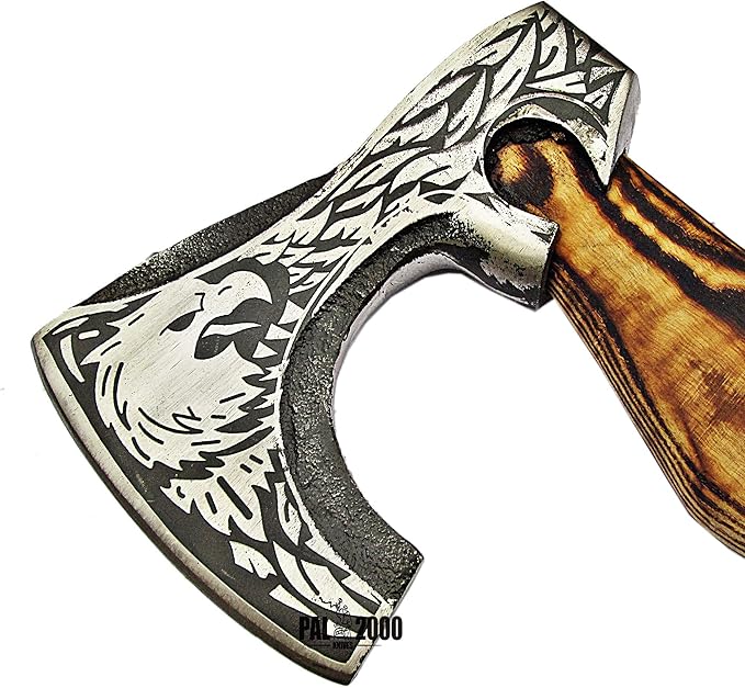 AX-9884 Hatchet Valhalla Tomahawk Handmade Viking Camping Axe with Sheath