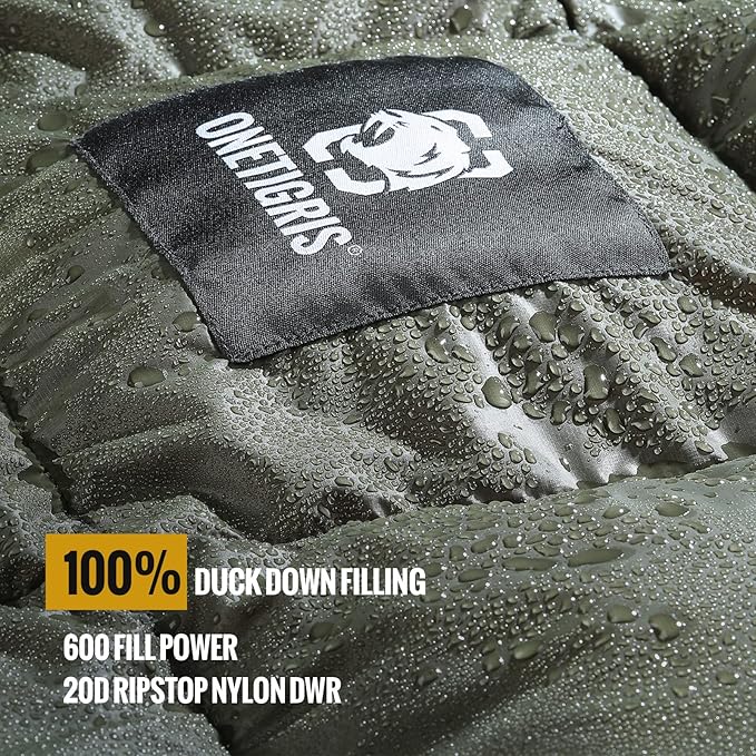 OneTigris Down Camping Blanket -Warm, Lightweight, Packable, Puffy Outdoor Travel Blanket for Cold Weather Backpacking Hiking Stadium Gardening Beach Picnic Quilt