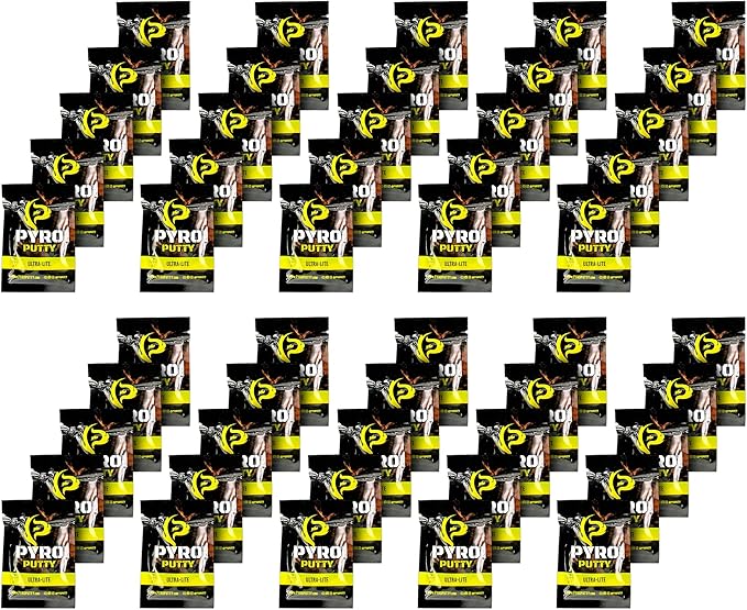 Phone Skope Pyro Putty Fire Starter Single Use 20 or 50 ct Foil Packs | for One Use & Avoids The Sticky Mess | Tear, Separate, Ignite