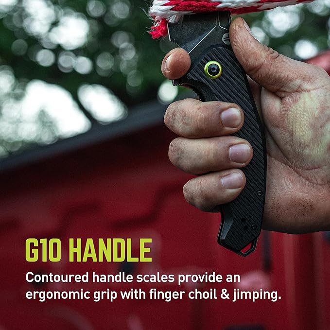 TRUE MAAR Cleaver Flipper Knife: D2 STEEL, BLACK OXIDE, STONEWASH FINISH w/2-WAY CARRY POCKET CLIP