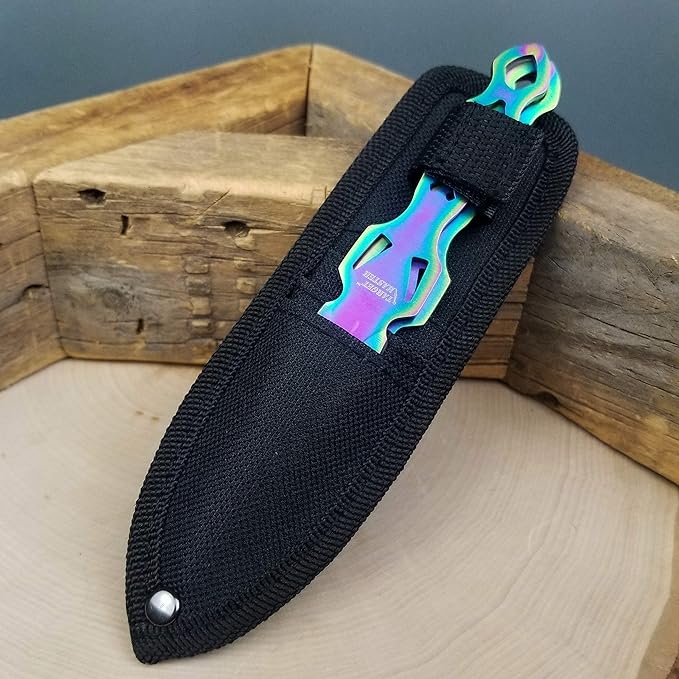 Target Master 3PC 6" Stealth Style Fixed Blade Set with Black Nylon Sheath, Gifts