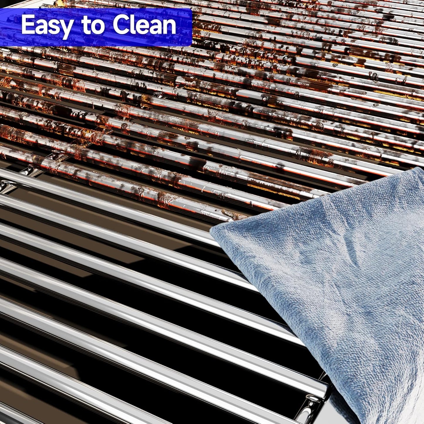 17/17.5/19.5 Inch Stainless Steel Cooking Grill Grates, Nexgrill Replacement Parts for Nexgrill 4 Burner 720-0830H, 720-0783E, 720-0783C Kenmore Uniflame, BBQ Grids Grillgrates, 17"D x 26.4"W