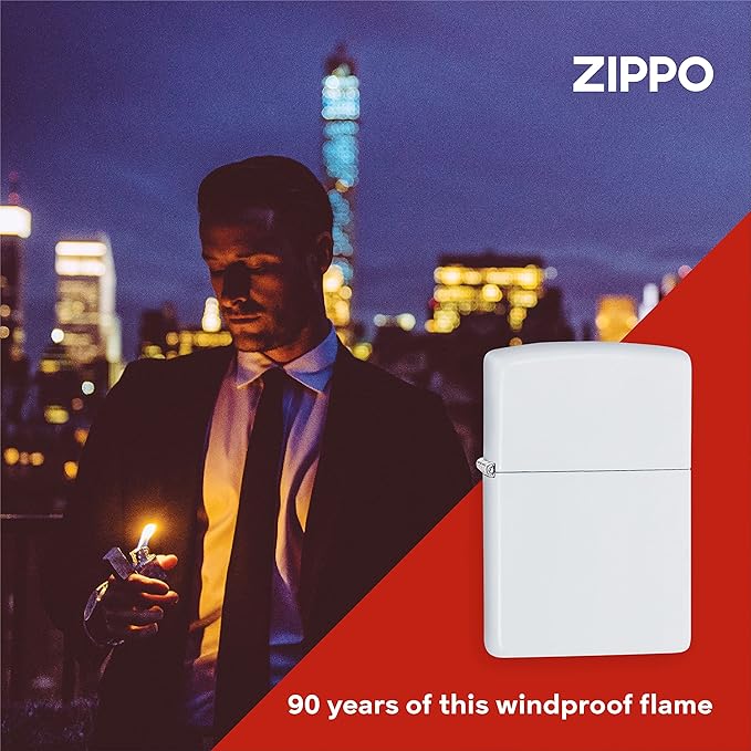 Zippo Classic White Matte Pocket Lighter