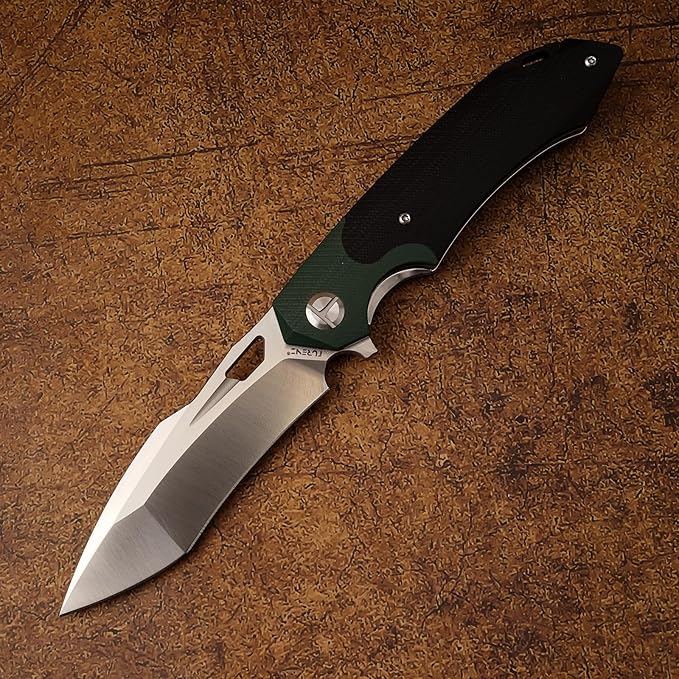 D2 Steel G10 Handle Folding Knife, Suitable for Outdoor Tactical Knife EDC, Survival, Climbing, Portable, Black