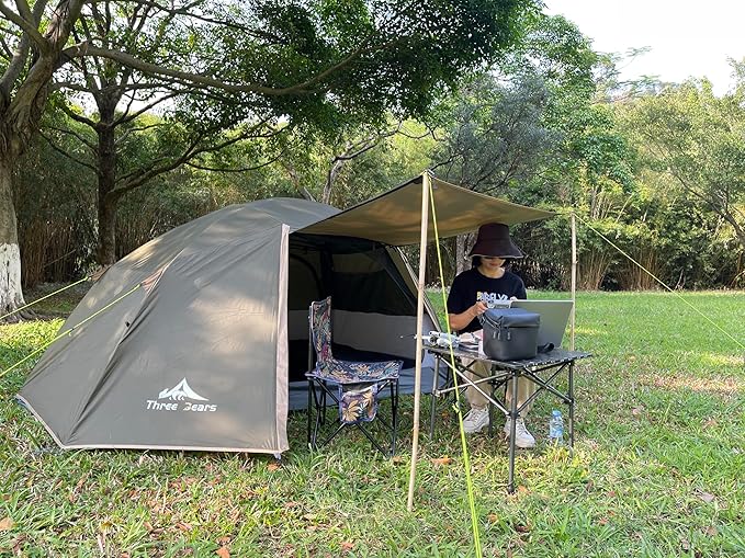 ThreeBears 2-Person Camping Tent, Waterproof & Windproof Lightweight Backpacking Tent for Hiking, Camping, Mountaineering & Travel - Durable & Easy Setup