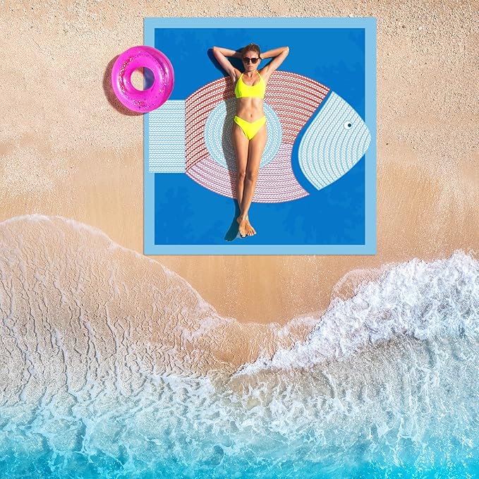 AISPARKY Beach Blanket Waterproof Sandproof Extra Large Beach Mat Quick Drying Outdoor Picnic Durable Portable Blanket for Travel Camping Hiking Beach Festival Picnic