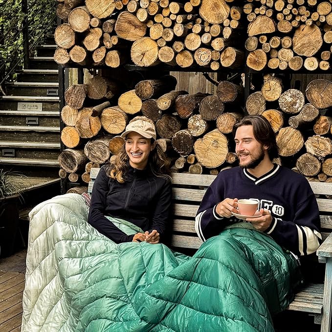 Camping Blanket,Packable Down Alternative Puffy Printed Camping Blanket Lightweight Outdoor Blanket for Camping,Traveling, Stadium, Hiking, Picnics