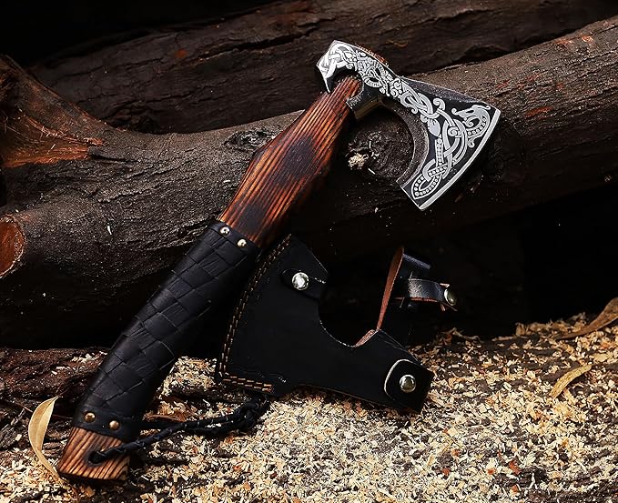 | Viking Axe,Hatchet,Throwing Axe,Hand Axe,Gift for him,Wood Working Tool,Viking Gifts for Men,Camping Hatchet,Tomahawk,Bearded Axe (WCA-019)