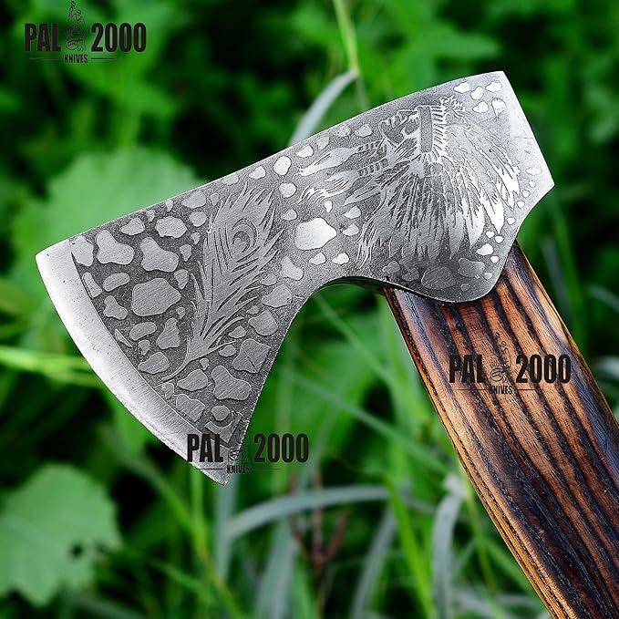 AX-2018 Custom Handmade Viking Hatchet Bearded Axe Head Camping Tomahawk Battle Tool with Sheath