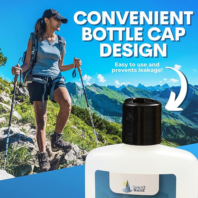 Biodegradable Camping Companion - Organic Fragrance-Free Body Wash and Shampoo for Fresh & Salt Water, Travel Size, Forumalted for Nature