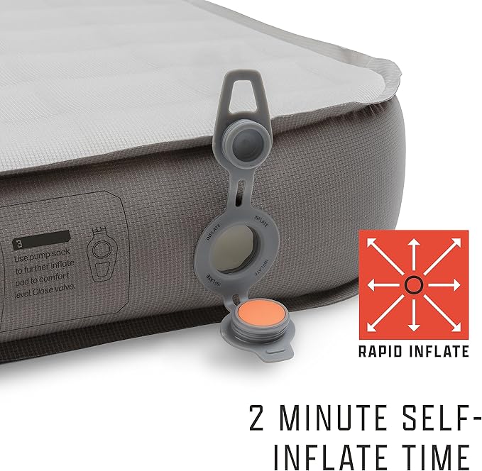 AMPEX Camp Bed Self Inflating | Camping Mattress, Sleeping Pad for Camping, Backpacking, Inflatable Camping Bed for Backpacking Gear (Regular Size)