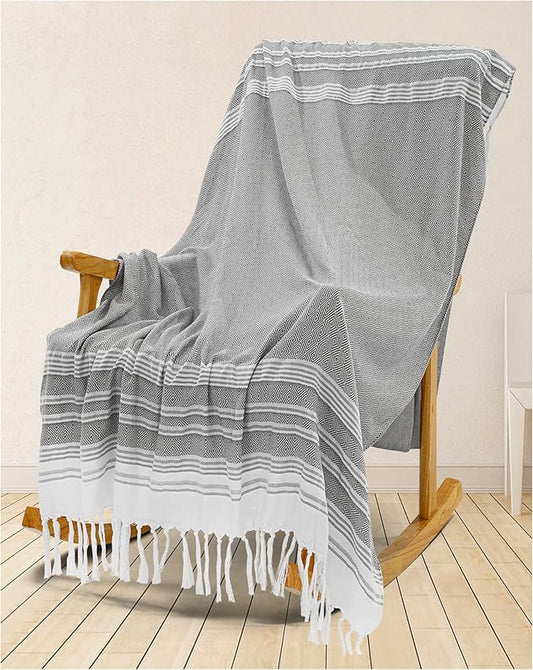 Gray Soft Throw Blanket Bedroom Decoration Living Room Accessories Sofa Couch Cover Apartment Essential Boho Minimalist Magnolia Japandi Organic Modern Scandinavian Nursery Hogar Neutral Decor Grey