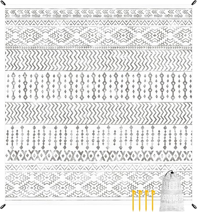 Sand Free Beach Blanket, Extra Large Beach Mat Waterproof Sandproof fits 79" X 87" for 1-7 Adults, Oversized Portable Picnic Blanket Outdoor Beach Accessories for Travel, Camping, Hiking