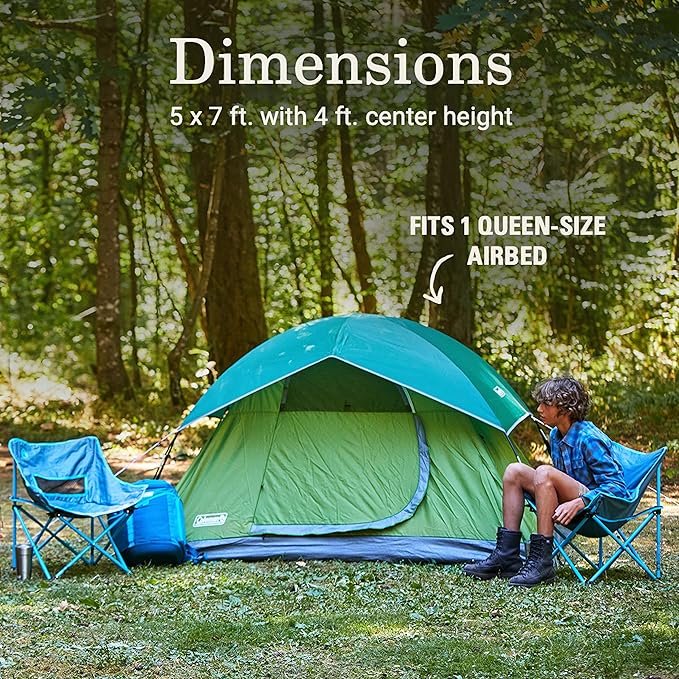Coleman Sundome 6-Person Tent with Rainfly, Weatherproof Tent Sets Up in 10 Mins
