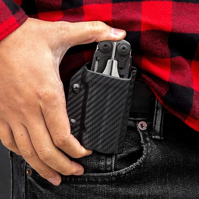 Clip & Carry Kydex Multitool Sheath for LEATHERMAN Surge - Made in USA (Multi-Tool not Included) EDC Multi Tool Sheath Holder Holster Cover