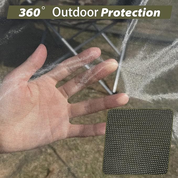 GEERTOP Portable Ultralight Mosquito Net for Camping Chairs with Canopy Shade, Mesh Screen with Zipper – Backpacking Hiking Hunting Fishing
