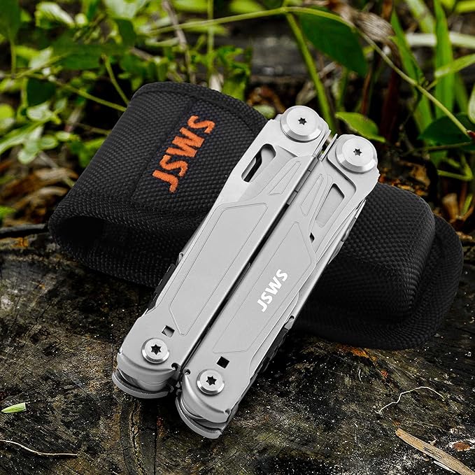 Multi Tool Pliers 16-in-1 Multitool Knife Saw Screwdriver Scissors Bottle Opener Gifts for Men Dad Husband Boyfriend Mens Gifts for Christmas Perfect for Camping Fishing Hiking Survival