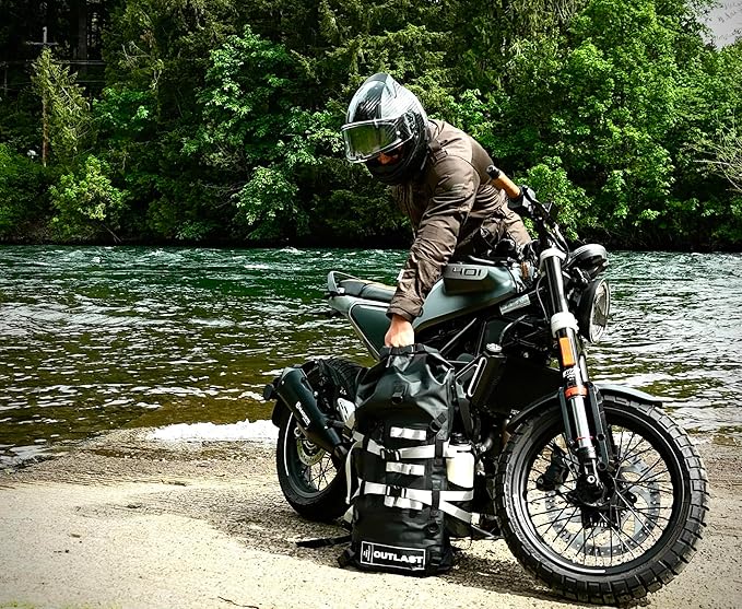 Waterproof Backpack 40L Roll Top Enclosure Dry Bag Fishing Backpack, Hiking,Camping Adventure Ready (Black)