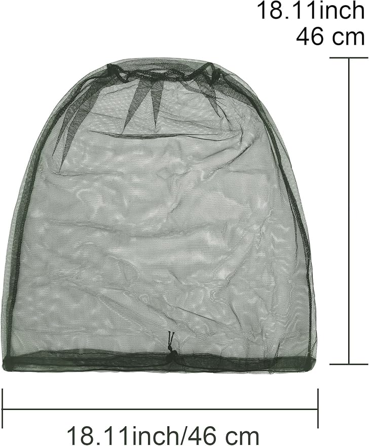HESTYA 4 Pack Mosquito Net Face Mesh Net Protecting Net for Outdoor Hiking Camping Climbing Mosquito Fly Insects Preventing