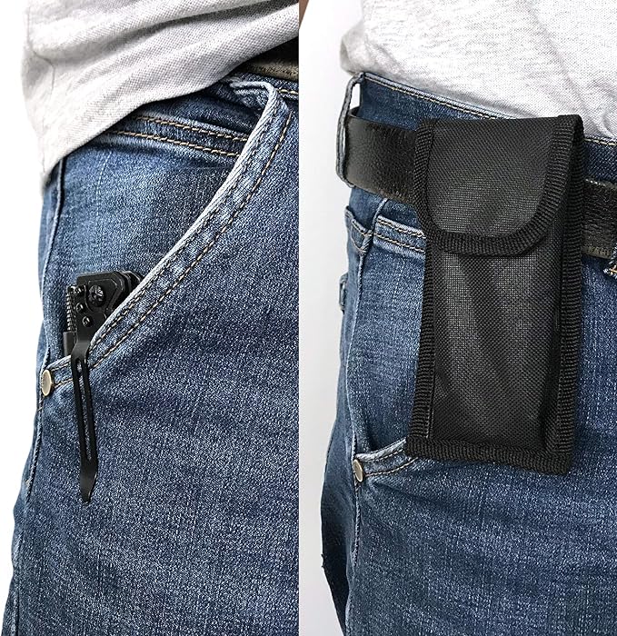 ALBATROSS Best 6-in-1 Survival Tactical Military Folding Pocket Knives with LED Light,Seatbelt Cutter,Glass Breaker,Magnesium Fire Starter,Bottle Opener;Multi-Function Emergency Tool(Black-2)