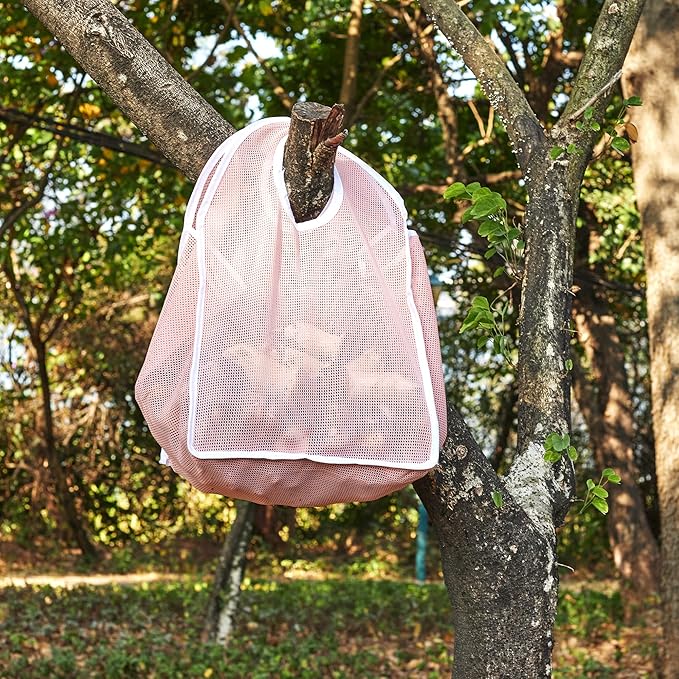 Mushroom Foraging Kit Folding Mushroom Knife with Brush + Pink Foraging Bag and Leather Strap Wood Handle Pocket Knife for Fungus Truffles Special Edition Set for Women