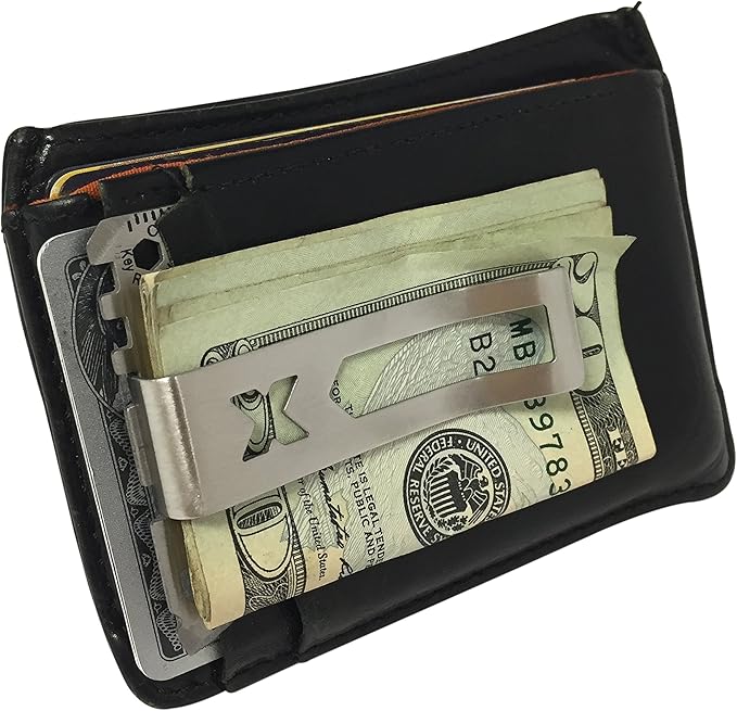 W4W, Multi purpose survival Pocket tool - 43 in 1 - credit card wallet size Ninja Multitool With Money Clip (Silver)