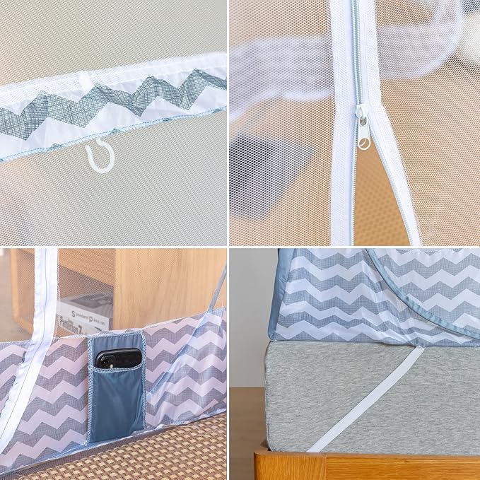 Mosquito Net Pop Up Ten,Folding Netting Bed Tent,Portable Mosquito Netting with Bottom,Bug Net,Canopy Outdoor,Camping Tent,Insect Screen,Ultralight,Folding Design,L79 x W71 x H59 inch