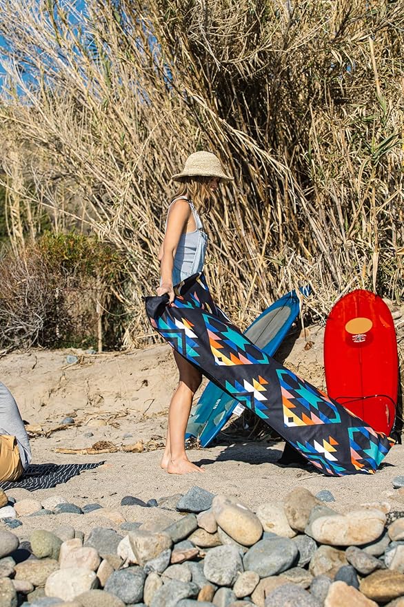 Nomadix Festival Blanket - Perfect for Picnics, Camping, & Lawn Seating - Plush Top & Water Resistant Base - Made with Post Consumer Recycled Materials - Cascades Multi - 60x70