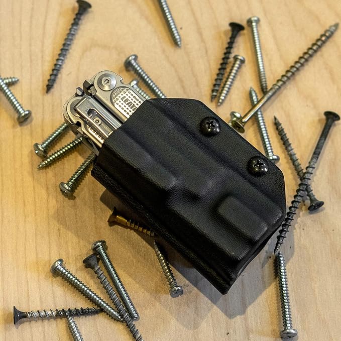 Clip & Carry Kydex Multitool Sheath for LEATHERMAN Free P2 - Made in USA (Multi-Tool not Included) EDC Multi Tool Holder Holster Cover