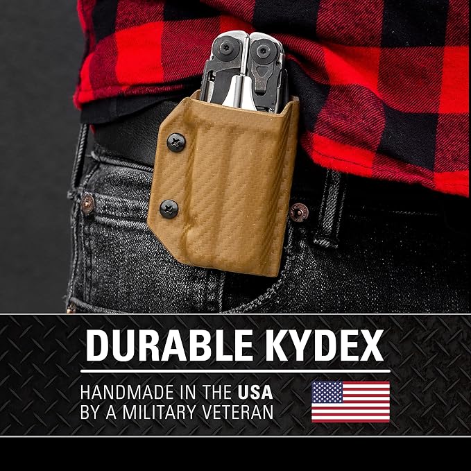 Clip & Carry Kydex Multitool Sheath for LEATHERMAN Surge - Made in USA (Multi-Tool not Included) EDC Multi Tool Sheath Holder Holster Cover