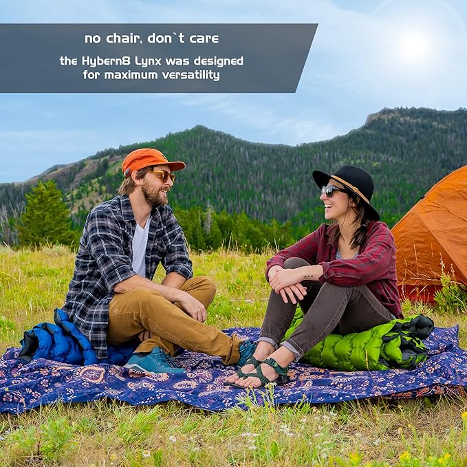 ECOTEK Outdoors Hybern8 Lynx - Linkable, Oversized Sleeping Pad - Innovative & Easy to Use - Lightweight & Compact - Perfect for Backpackers, Overlanders, Couples, and Families