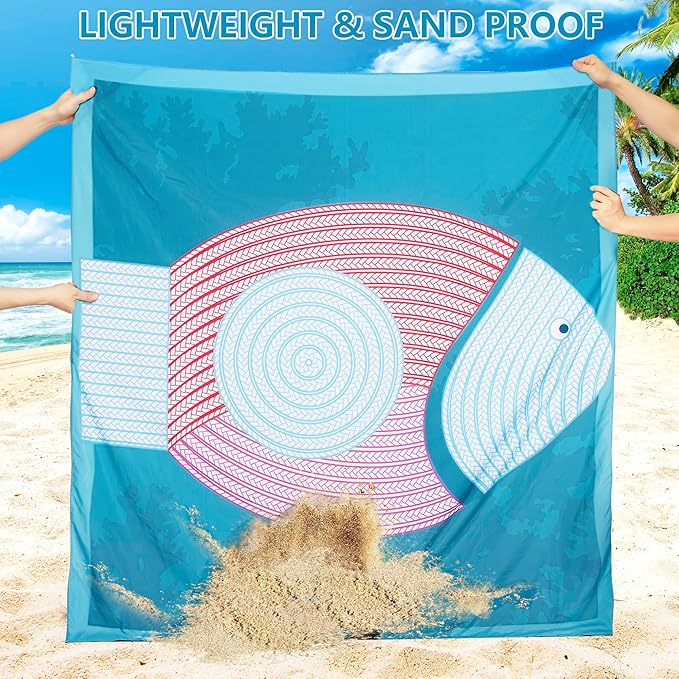 AISPARKY Beach Blanket Waterproof Sandproof Extra Large Beach Mat Quick Drying Outdoor Picnic Durable Portable Blanket for Travel Camping Hiking Beach Festival Picnic