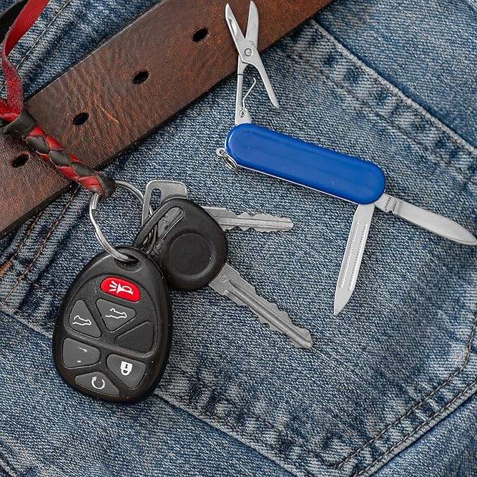 Keychain Pocket tools,White- 5 in 1 Mini Folding Knife Multi Function Tool Holden USA and Roof Monkey Products