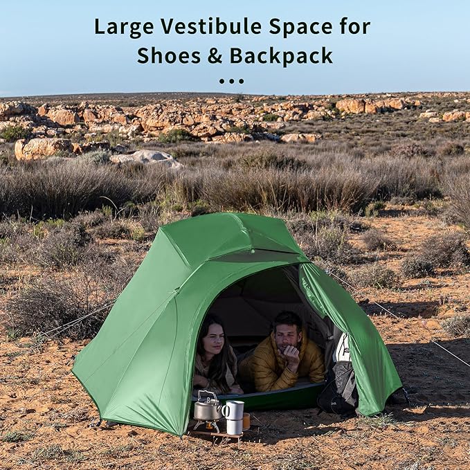 Naturehike Cloud-Up 3 Person Lightweight Backpacking Tent with Footprint - 3 Season Free Standing Dome Camping Hiking Waterproof Backpack Tents