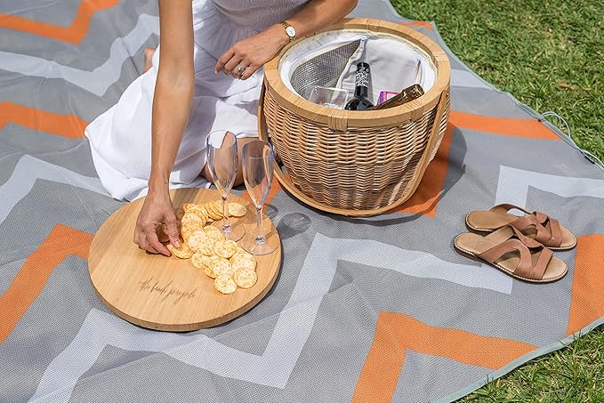 CGEAR Sandlite – Patented Sand-Free Beach Mat – Multi Use Outdoor Camping Mat, Picnic Blanket, Exercise Stretching Mat – Rollup Compact – Great for Families