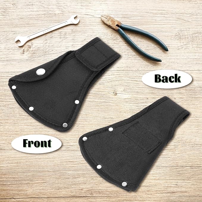 Hatchet Head Sheath Holster Black Thickened Axe Head Cover Sheath Double Snap Hatchet Blade Protector Hatchet Edge Protector for Outdoor Hiking Camping Outdoors Work Axe Jacket