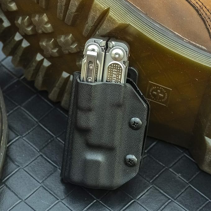 Clip & Carry Kydex Multitool Sheath for LEATHERMAN Free P2 - Made in USA (Multi-Tool not Included) EDC Multi Tool Holder Holster Cover