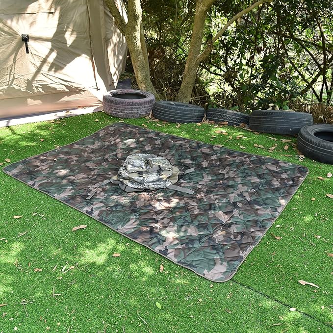 Poncho Liner Military Woobie Blanket Multicam Camo Woobie with Compression Carry Bag for Outdoors Hiking Jungle Hunting Gear