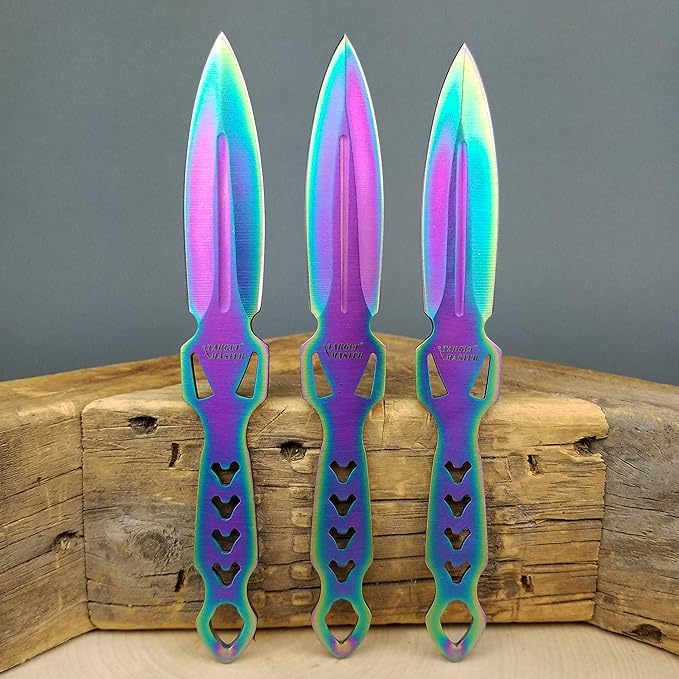 Target Master 3PC 6" Stealth Style Fixed Blade Set with Black Nylon Sheath, Gifts