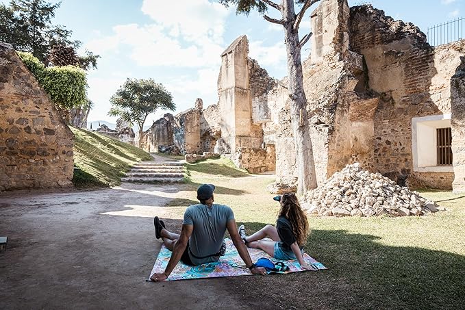 Nomadix Festival Blanket - Perfect for Picnics, Camping, & Lawn Seating - Plush Top & Water Resistant Base - Made with Post Consumer Recycled Materials - Jungle - 60x70