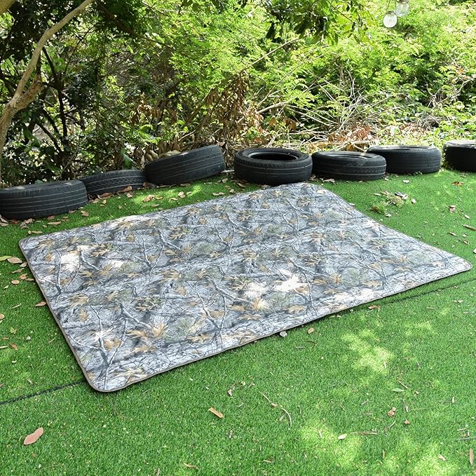 Poncho Liner Military Woobie Blanket Multicam Camo Woobie with Compression Carry Bag for Outdoors Hiking Jungle Hunting Gear