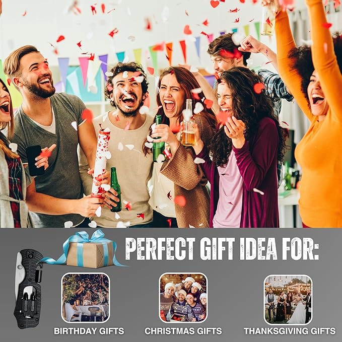 Worldwide Nutrition Bundle: Kershaw Select Fire Multi-Function Pocket Knife, 4-piece Bit Set and Driver, 3.4" 8Cr13MoV Steel Blade, Manual Washer Folding EDC and Multi-Purpose Key Chain