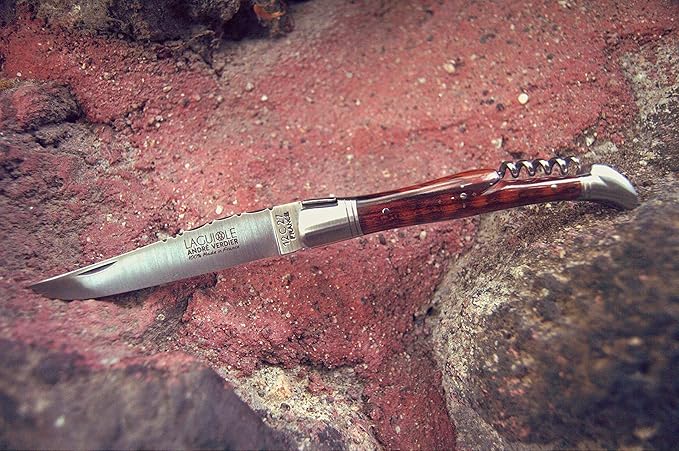 Laguiole PRESTIGE folding pocket knife 12 cm, Ebony Wood Handle, Made In France