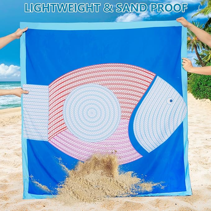 AISPARKY Beach Blanket Waterproof Sandproof Extra Large Beach Mat Quick Drying Outdoor Picnic Durable Portable Blanket for Travel Camping Hiking Beach Festival Picnic